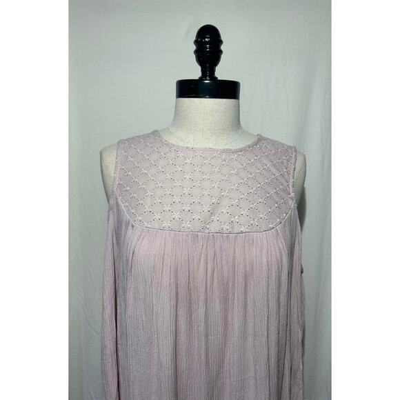 KNOX ROSE Dusty Pink Rayon Cold Shoulder Blouse Top Womens S - Picture 4 of 9